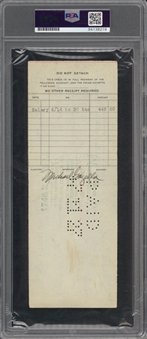 1927 Mike Gazella Signed New York Yankees Payroll Check - One of the Rarest 1927 Yankees Payroll Checks (PSA/DNA)